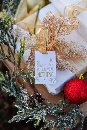 Shaking Me Will Reveal Nothing Gift Tag (5 Tags)
